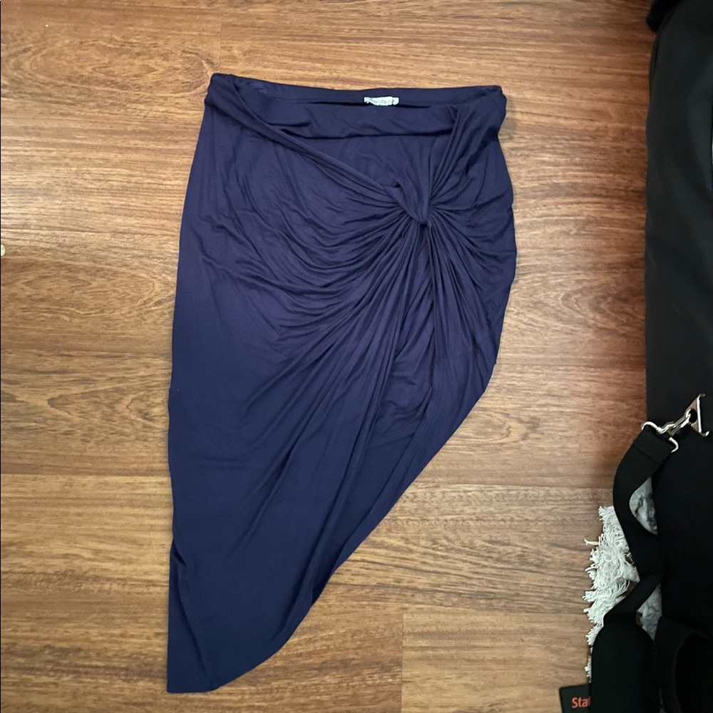 Charlotte Russe high waisted midi skirt with twist.